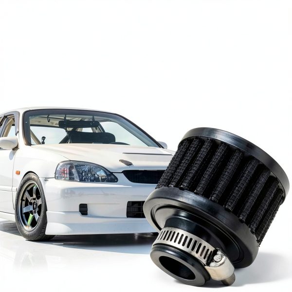 Honda Civic Valve Cover Breather Filter Stainless Steel-2