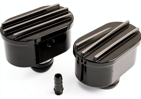 Finned Black Aluminum Breather Valve SHLPDFM-1