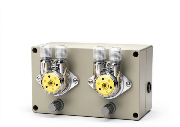 KAMOER Double Head Peristaltic Pump 12V DC White Lab Dosing Pump-1